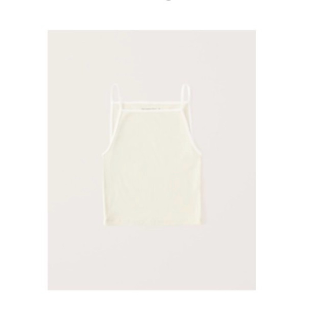 Abercrombie & Fitch Cream Ribbed Tank Top
